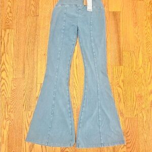 Women's Flared Blue Jeggings